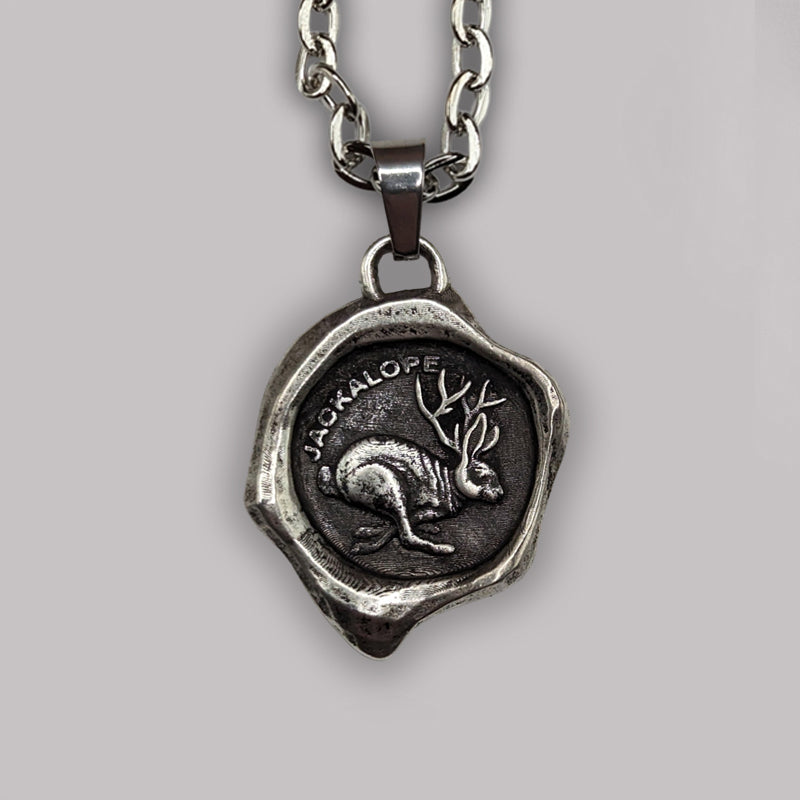 Jackalope wax seal necklace – Zanti Jewelry