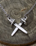 Crossed Chainsaws Necklace