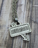 Beetlejuice Sign Necklace