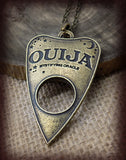 Ouija Planchette Necklace Large Brass Version