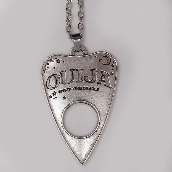 Ouija Planchette Necklace Large Silver Version