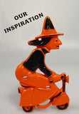 Halloween Witch on a Scooter necklace