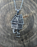 Baba Yaga house sided necklace