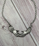 Victorian Mourning Hands necklace
