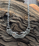 Victorian Mourning Hands necklace