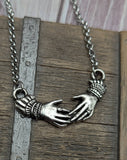 Victorian Mourning Hands necklace