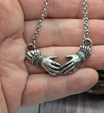 Victorian Mourning Hands necklace
