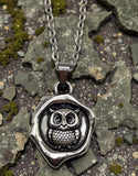 Wax seal Owl necklace