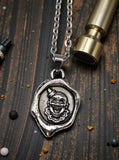 Wax Seal Circus Clown necklace