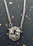 2 Headed Freak Show Conjoined Lamb necklace