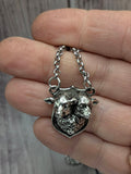 2 Headed Freak Show Conjoined Lamb necklace