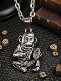 Wind up Monkey with Cymbals Necklace