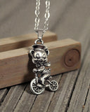 Bear On a Bike Necklace