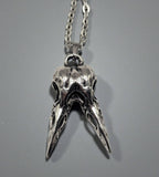 Twin Raven Skull necklace