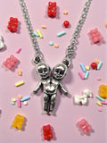 2 Headed Kewpie Necklace