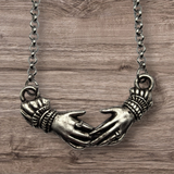 Victorian Mourning Hands necklace