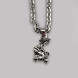 Halloween Witch on a Scooter necklace