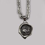 Jackalope wax seal necklace