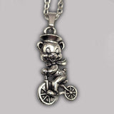 Bear On a Bike Necklace