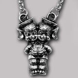 Doggie Conjoined 2 Headed Squeak toy Necklace