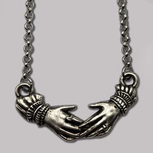 Victorian Mourning Hands necklace