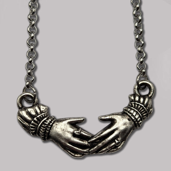 Victorian Mourning Hands necklace