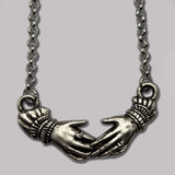 Victorian Mourning Hands necklace