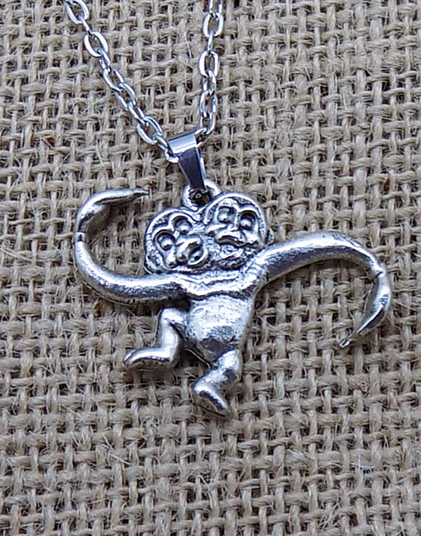 2 Headed Monkey Necklace – Zanti Jewelry