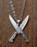 Crossed Knives Necklace