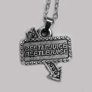 Beetlejuice Sign Necklace