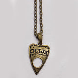 Ouija Planchette Necklace Small Brass