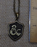 Dungeons and Dragons Bronze Shield Necklace