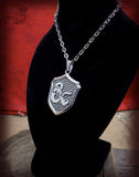 Dungeons and Dragons Silver Shield Necklace