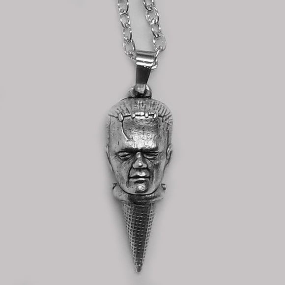 Ice Cream Frankenstein Cone Necklace